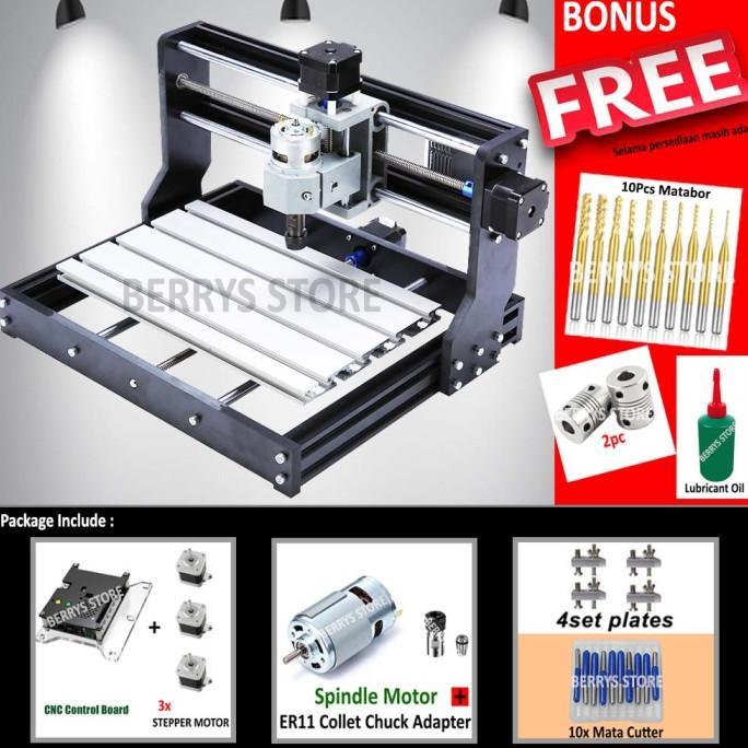 MESIN CNC MINI ROUTER MILLING CUTTING GRAFIR PCB KAYU AKRILIK - Hitam