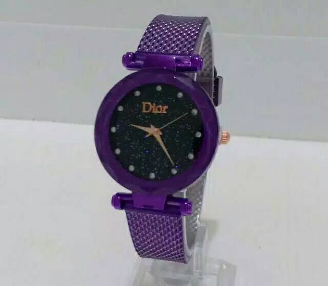 Jam Tangan Wanita Permata Diamond Strap Rubber Full Color