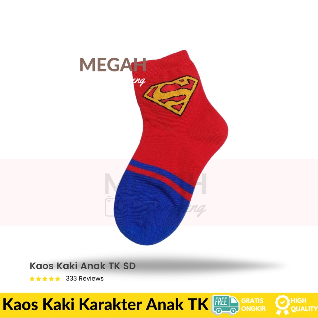 [5 Pairs] kaos kaki superhero - kaos kaki anak tk laki laki - Kaos kaki Anak Laki-Laki kaus kaki sekolah TK SD motif -Batman Spiderman Printed Cotton Socks Kaus kaki katun anak untuk bayi -kaus kaki kartun anak-anak dan kaos kaki bayi lucu pria wanita