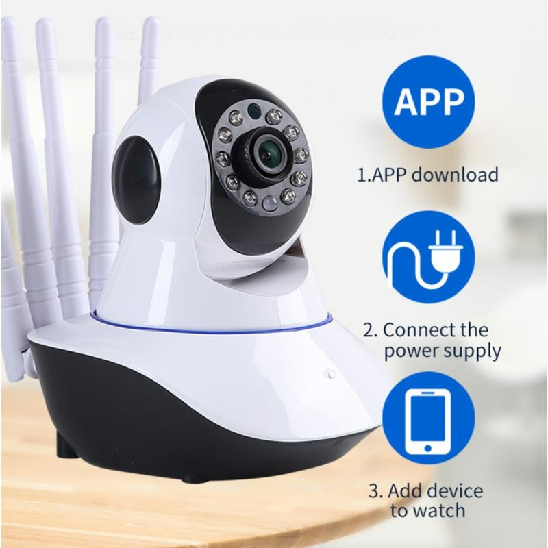 IP Camera CCTV Wifi Smart WiFi Camera 5 Antena Home Security Wireless Camera IR Night