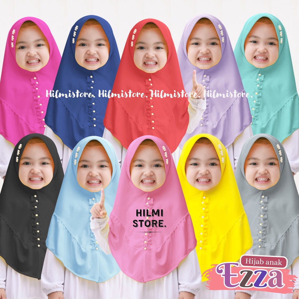 JILBAB ANAK EZZA KARAKTER LUCU / JILBAB ANAK MOTIF KARAKTER / KERUDUNG ANAK MOTIF 3D MURAH / KERUDUN