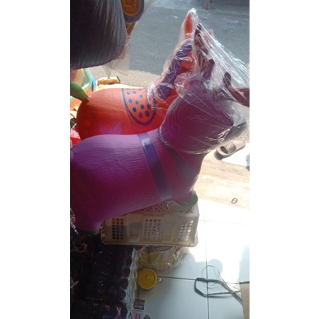 Mainan Animal Jumping Karet Jumbo Plus Musik (SNI) - Mainan Kuda Kudaan Karet