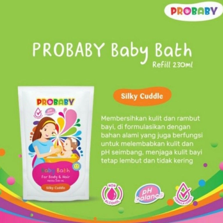 PROBABY Baby Bath Refill 230ml Sabun Mandi Bayi Baby Wash
