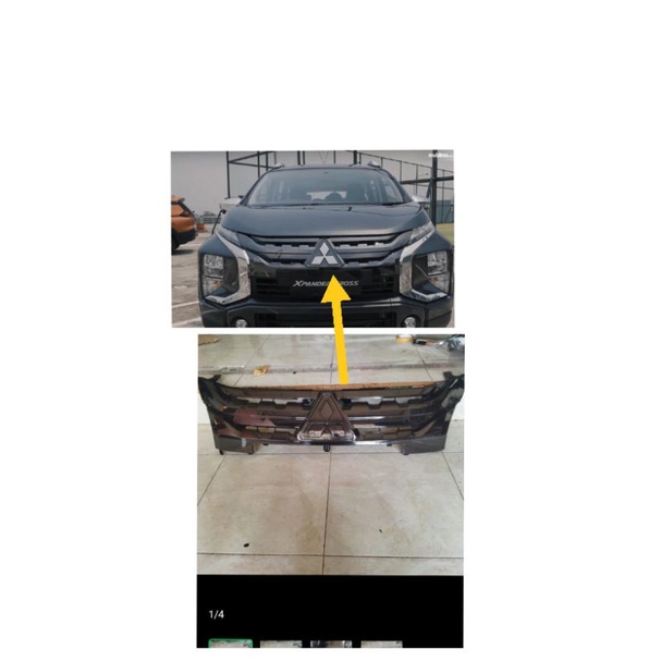 grill grile radiator bumper depan xpander 2022 full black crhome original part