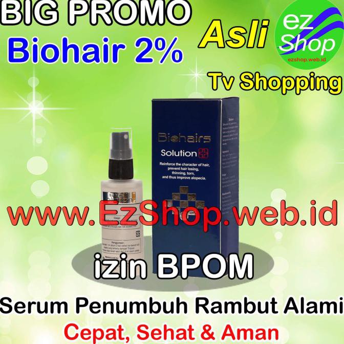 Wow Bio Hair Solution 2% Serum Penumbuh Rambut Alami Tonic Biohair Diskon