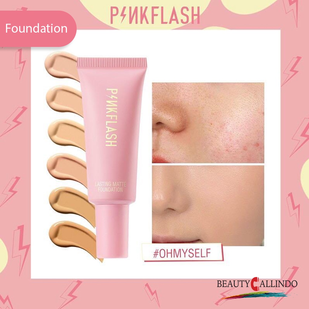 PINKFLASH Foundation F03 | PINK FLASH OhMySelf Weightless Long Lasting All-day Tahan Air Matte Foundation 6 Colors