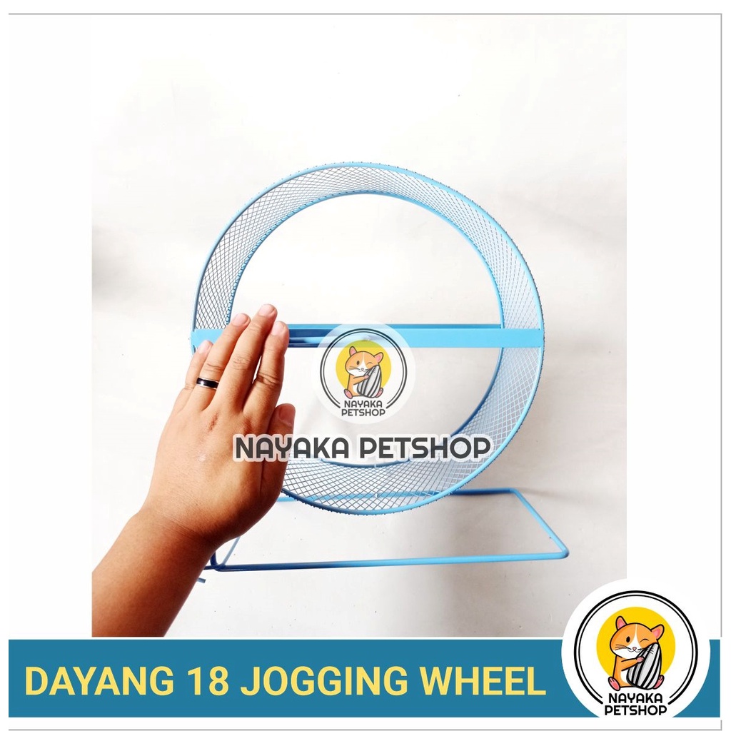 Dayang 18 Jogging Wheel Ekstra Jumbo Kincir Hamster Syrian Roda Putar Landak Mini Marmut Mainan Sugar Glider Musang Rolling Kelinci Kucing Kitten Hewan