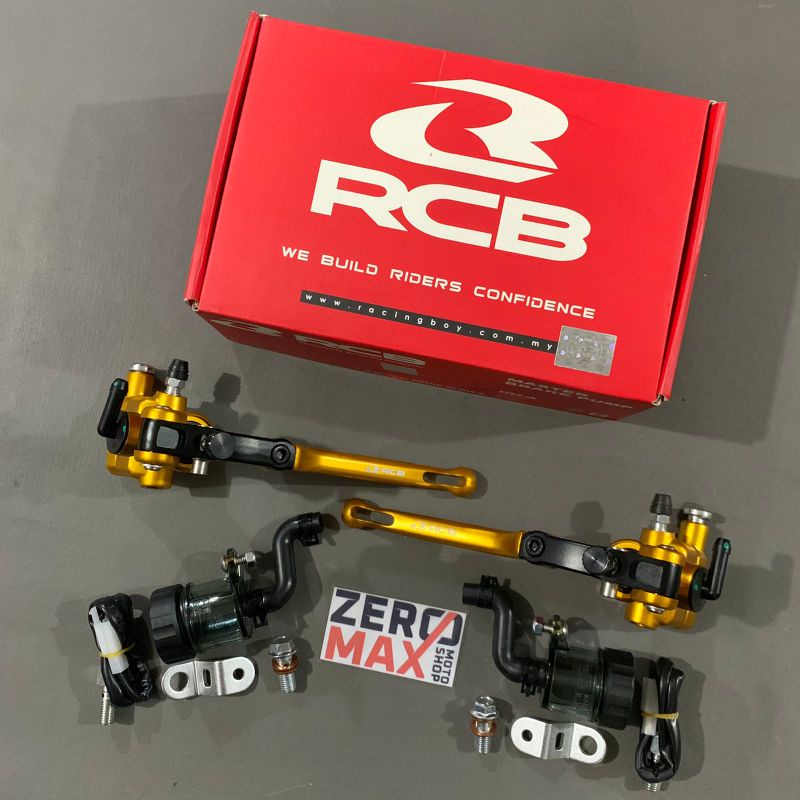 Master Rem Set RCB Racing Boy S1 Kanan Kiri 14mm Original PCX 160 Vario 160 ABS Gold