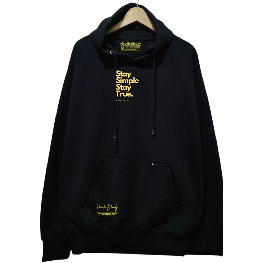 sweater hoodie pria distro warna hitam botol cream putih ukuran m l xl xxl   cowok tebal lembut  aes