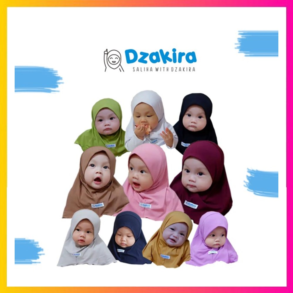 HIJAB BALITA POLOS ORIGINAL BASIC DZAKIRA 0-3T