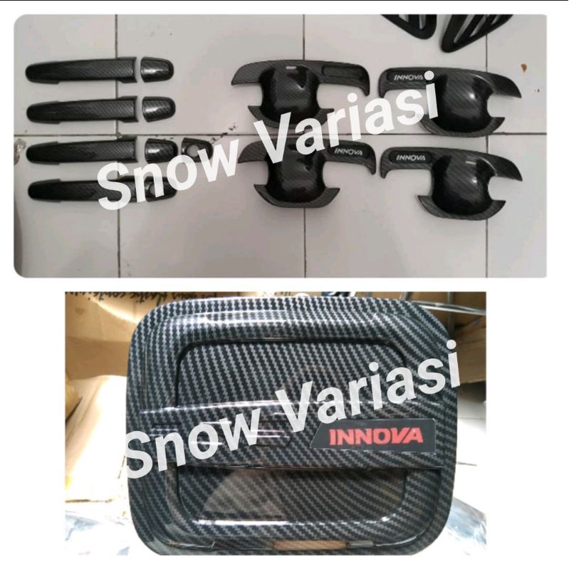 Paket outer handle + tank cover innova old carbon