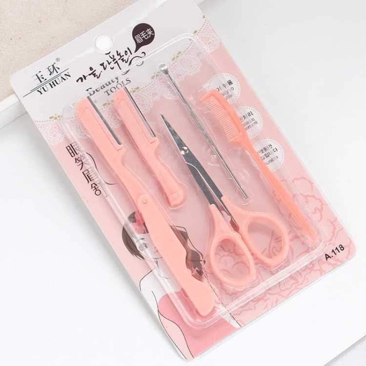 SET 5 IN 1 BEAUTY TOOLS PERAPI ALIS STAINLESS STEEL / PISAU CUKUR SET ALIS