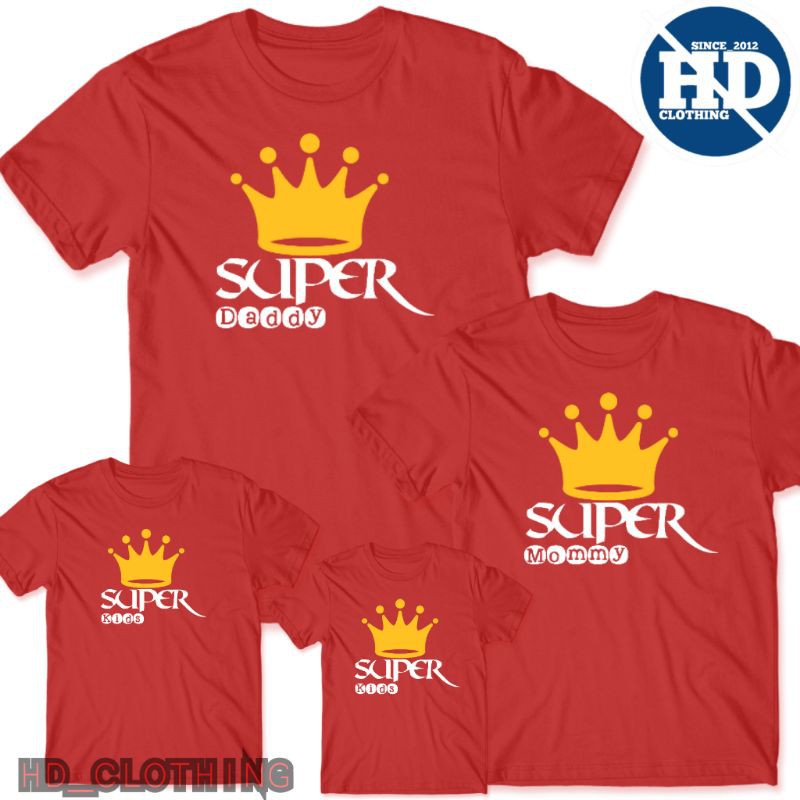 Kaos Couple Keluarga Super Dad Size S - XXL &quot;HDCLOTHING&quot;