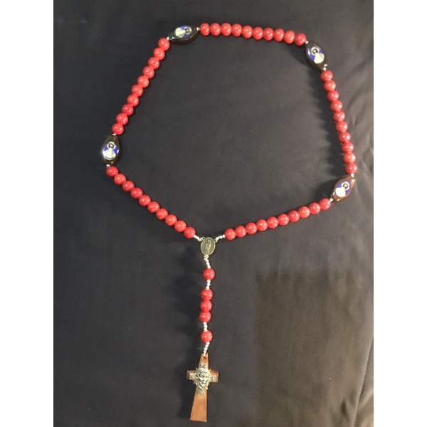 Rosario Handmade Batu Merah Delima Diameter 8 mm