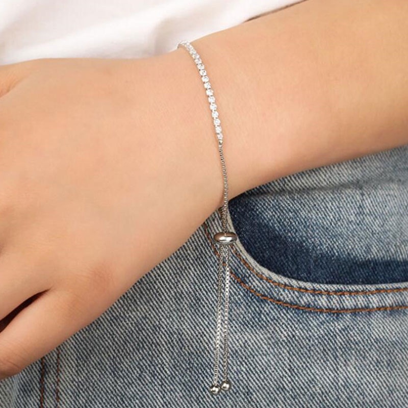 COD✨Fashion Wanita Gelang Serut Emas Anti karat Dan Anti Luntur Putih Yang Bisa Disesuaikan Korea Murah Jewelry Aksesoris 2022 Terbaru Ready Stock