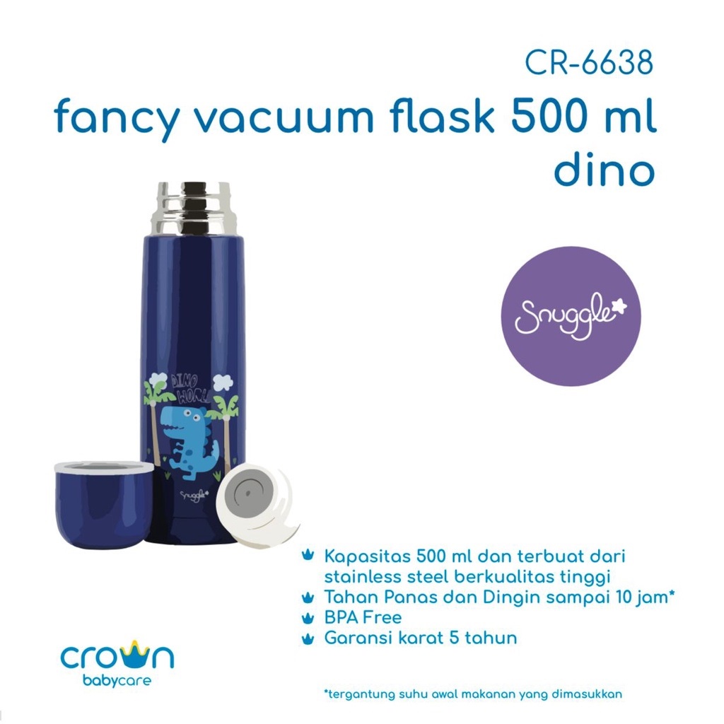 [PROMO FREE KERTAS KADO] Crown Easy Travel Thermos Vacuum Flask 500ml