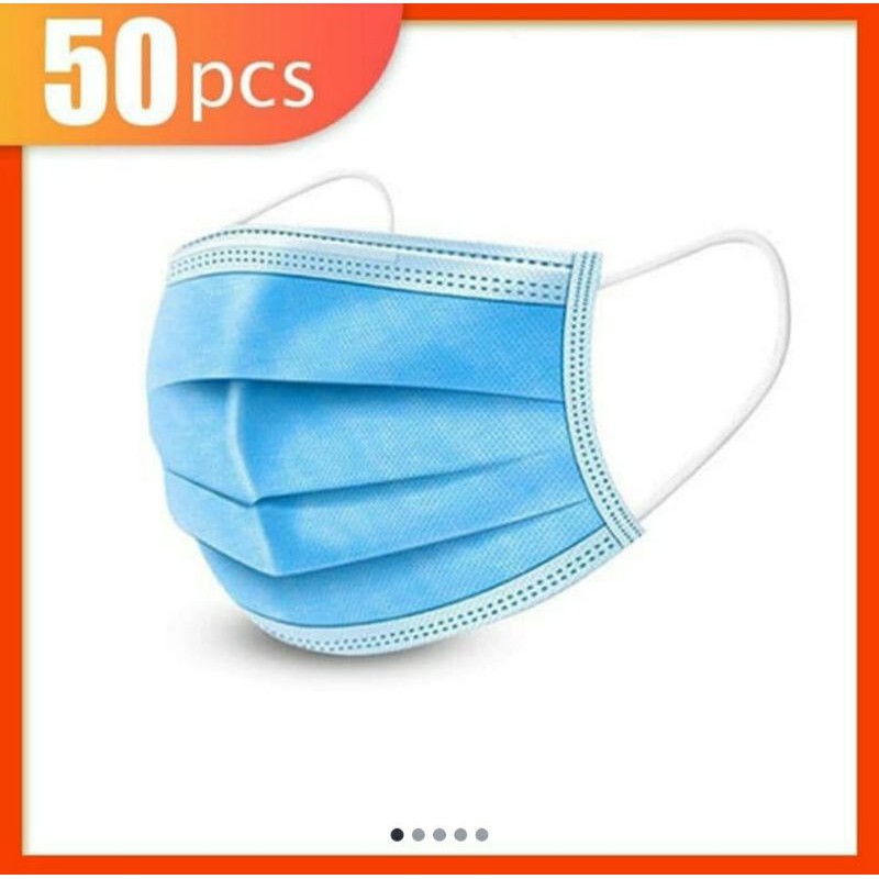 Masker 3 ply 1 box=i 50pcs  earloop kemenkes