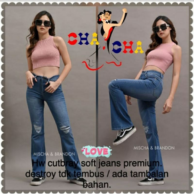 CUTBRAY SOBEK MEDIUM / CELANA MISCHA & BRANDON / CUTBRAY JEANS HIGH WAIST / CELANA JEANS WANITA