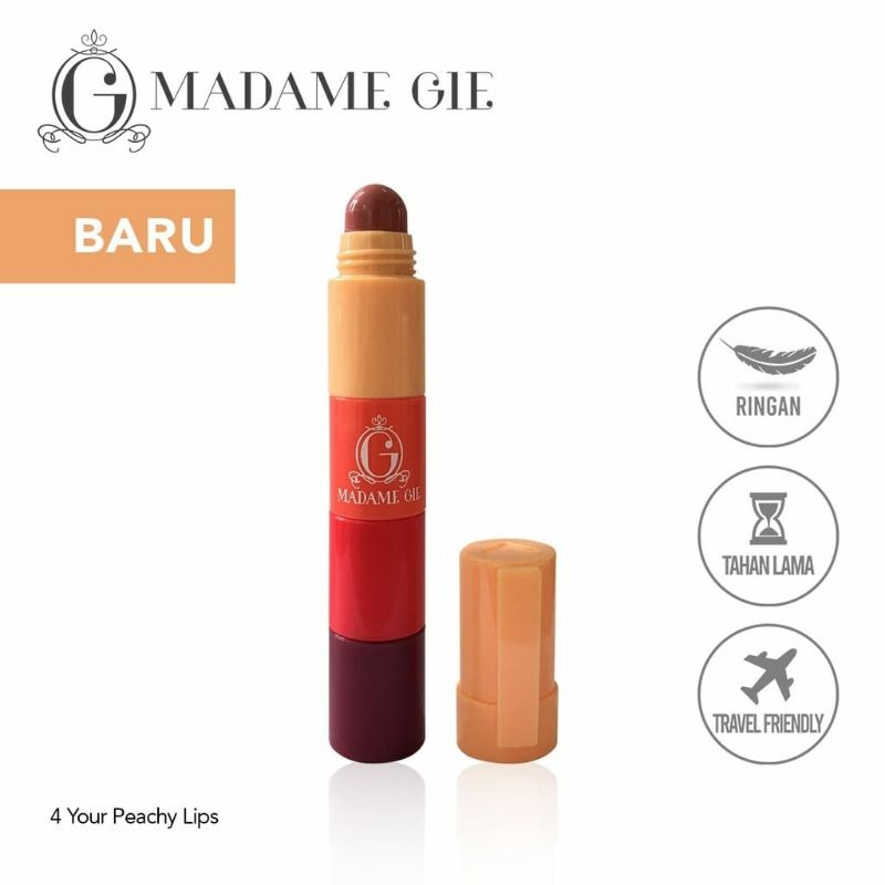 MADAME GIE Four Your Peachy Lips - Make Up Lips Four In One