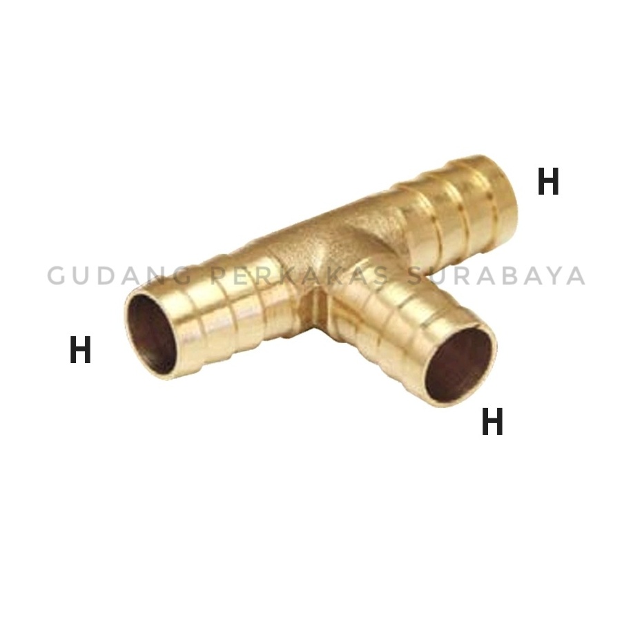 SAMBUNGAN SELANG CABANG 3 MODEL T TRIPLE HOSE BARB SAMBUNGAN SELANG GAS SELANG ANGIN SAMBUNGAN SELAN