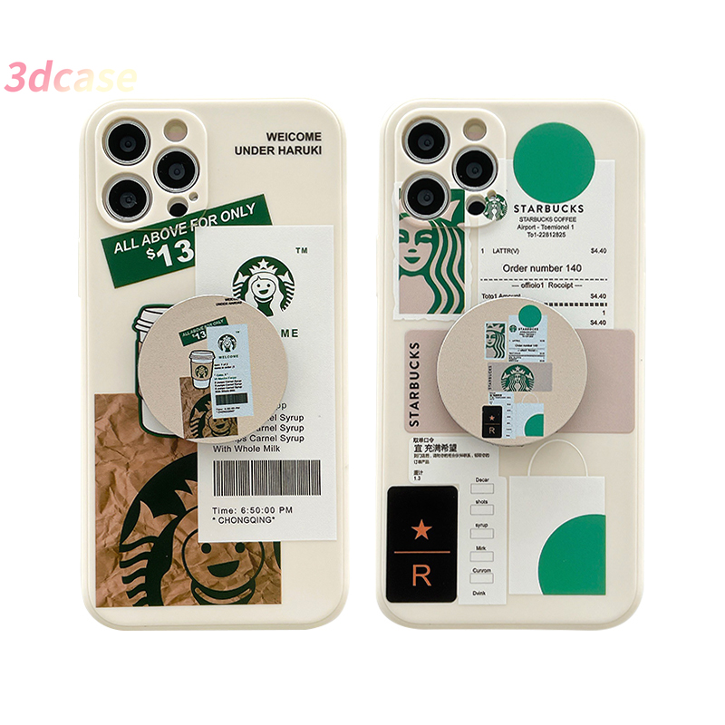 Silicone Case Xiaomi Redmi POCO X3 NFC X3 PRO M3 Redmi 9C NFC 9A 9i 9T 9 PRO Power 10X POCO M2 PRO Redmi Note 9 8 10 10S 9 PRO MAX 9S Starbucks Soft TPU Case With Stand