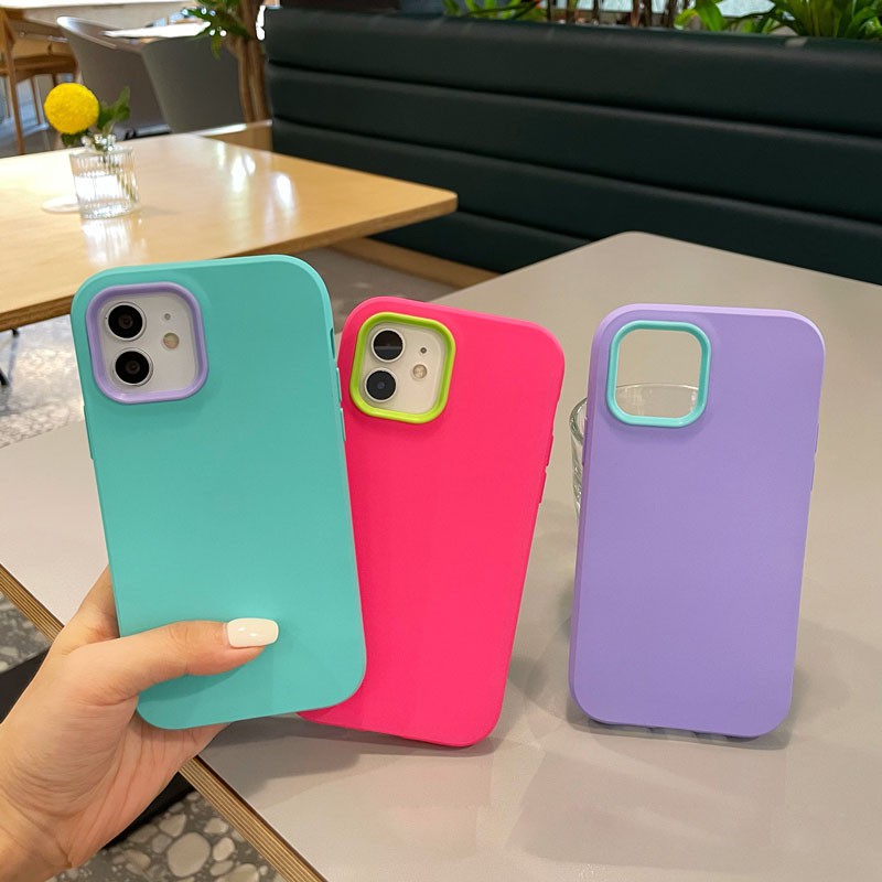 New Silicone 3in 1 Iphone Case iPhone 13 12 iPhone12Pro iPhone11Promax IphoneXR iPhone11 iPhone6splus iPhone7plus 8plus iPhoneXS iPhoneXsmax Soft Casing