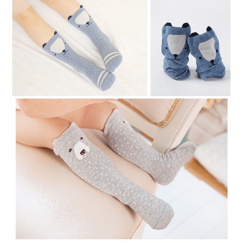 Swopply KS01 Kaos Kaki Panjang Bayi Karakter  Anti Slip Socks Baby Animal