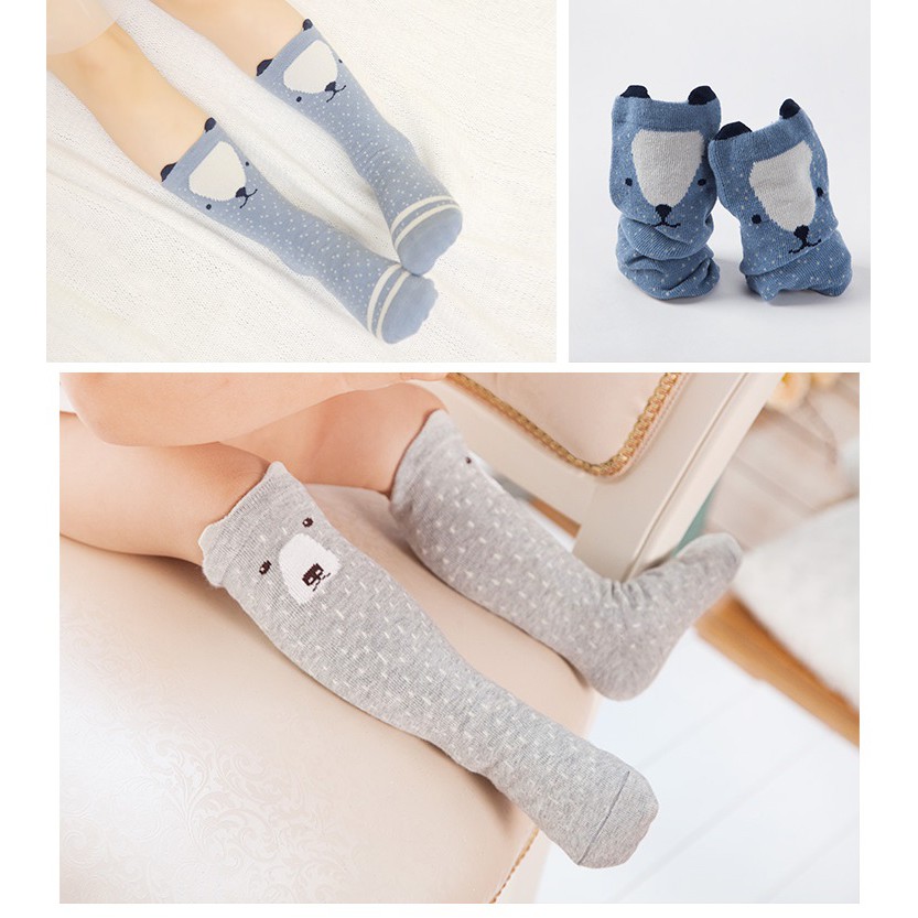 Swopply KS01 Kaos Kaki Panjang Bayi Karakter  Anti Slip Socks Baby Animal