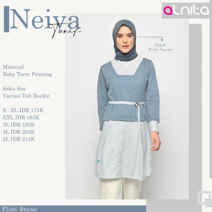 atasan tunik wanita muslim dewasa lebaran 2022 neiva alnita