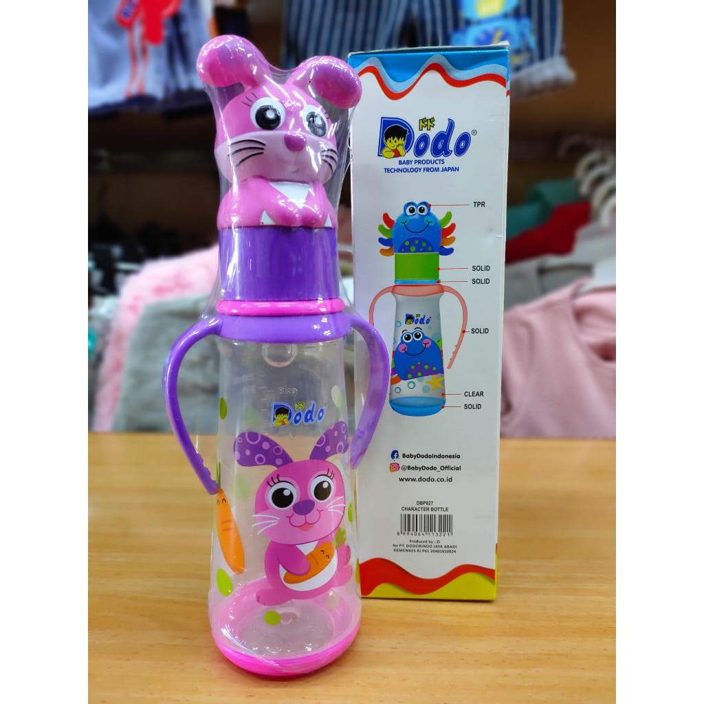 BOTOL SUSU CHARACTER DODO 250ML BPA FREE