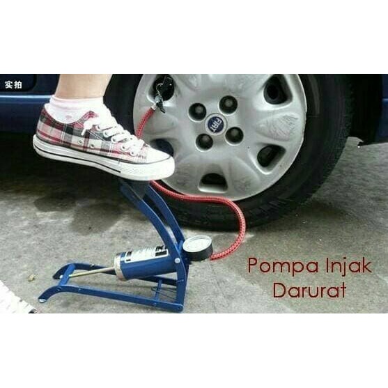 BAROKAH GAMIS Pompa Injak Darurat / Foot pump untuk ban motor Mobil Sepeda kolam air