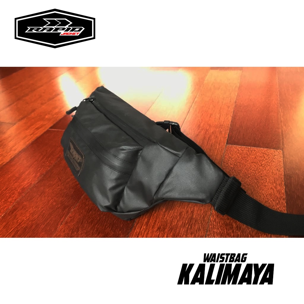 tas waistbag RAPID KALIMAYA dengan patch kulit laser dan bahan premium