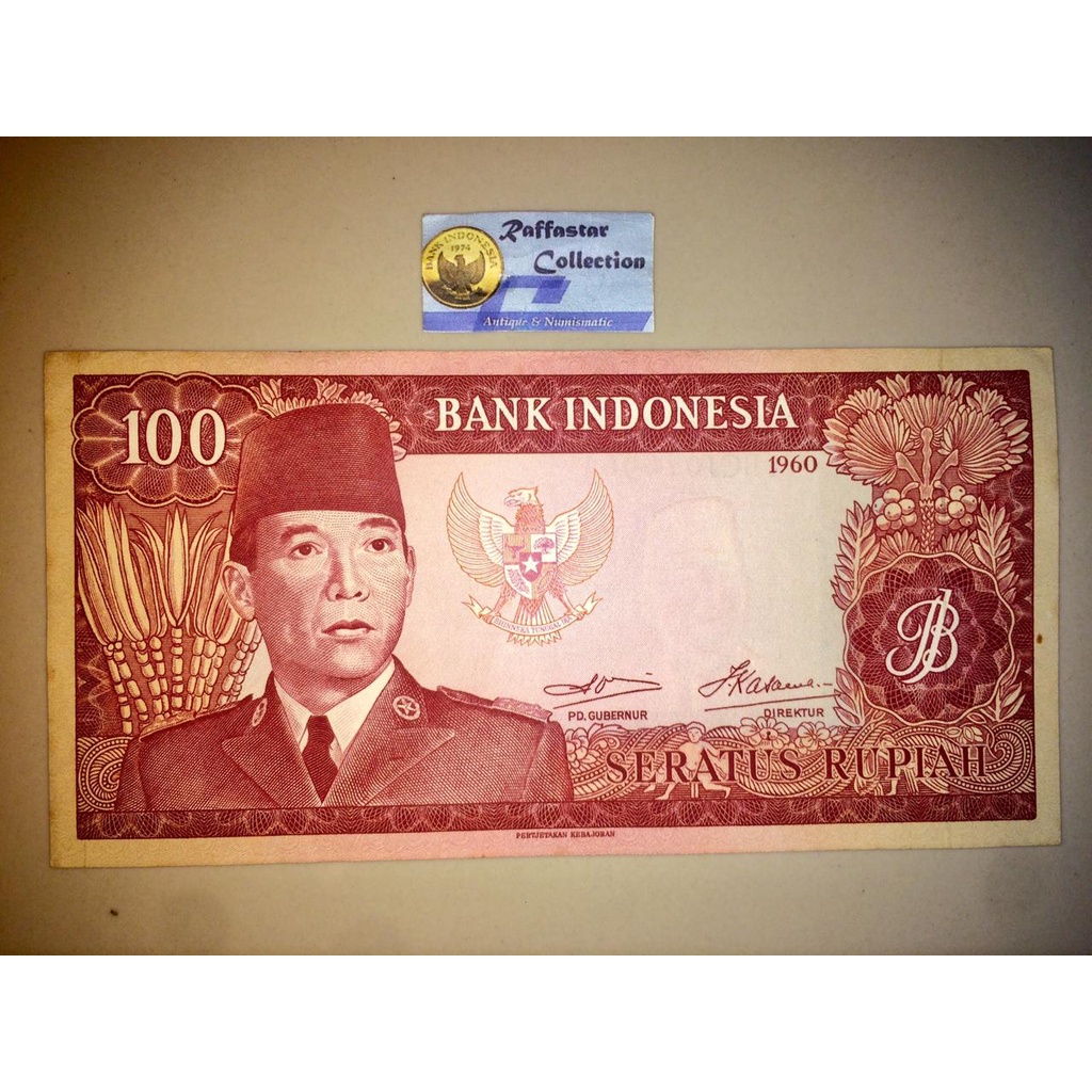 uang original 100 soekarno 1960 AU