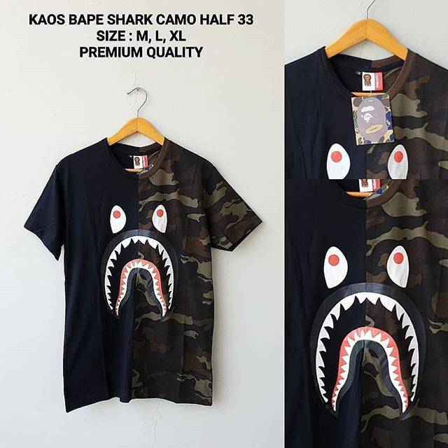 KAOS PREMIUM BAPE SHARK CAMO HALF