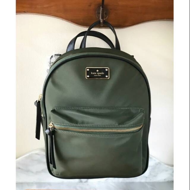 Tas backpack ransel Kate Spade small Bradley hijau evergreen original