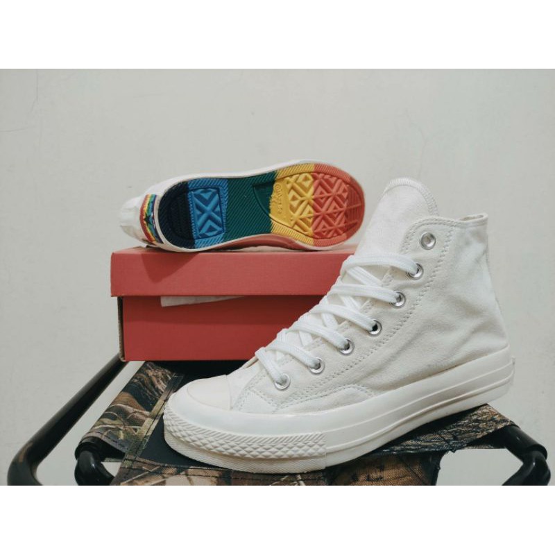 CONVERSE 70S HIGH WHITE CONVERS_E RAINBOW SEPATU CONVERSE 70S PREMIUM ALL STAR CHUCK TAYLOR VIETNAM