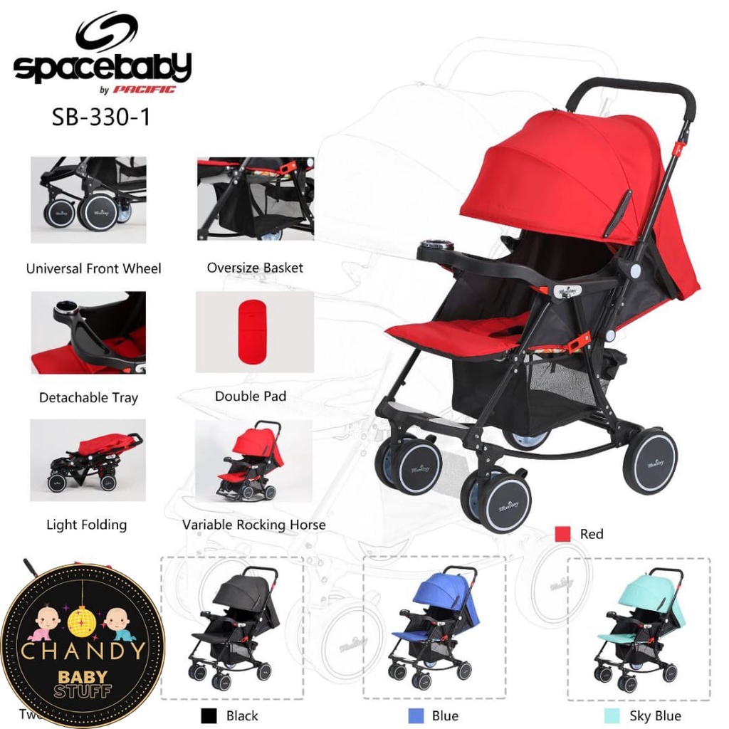 STROLLER BABY BISA AYUN DAN HADAP DUA ARAH SPACE BABY SB 330-1