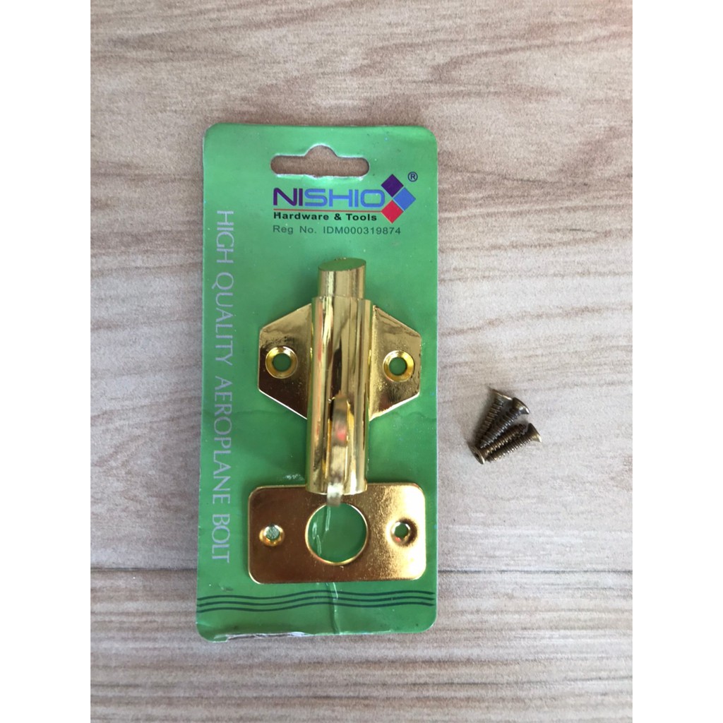 Slot Kodok Kuningan/ Grendel Jendela/ Spring Knife Aeroplane Bolt Nishio