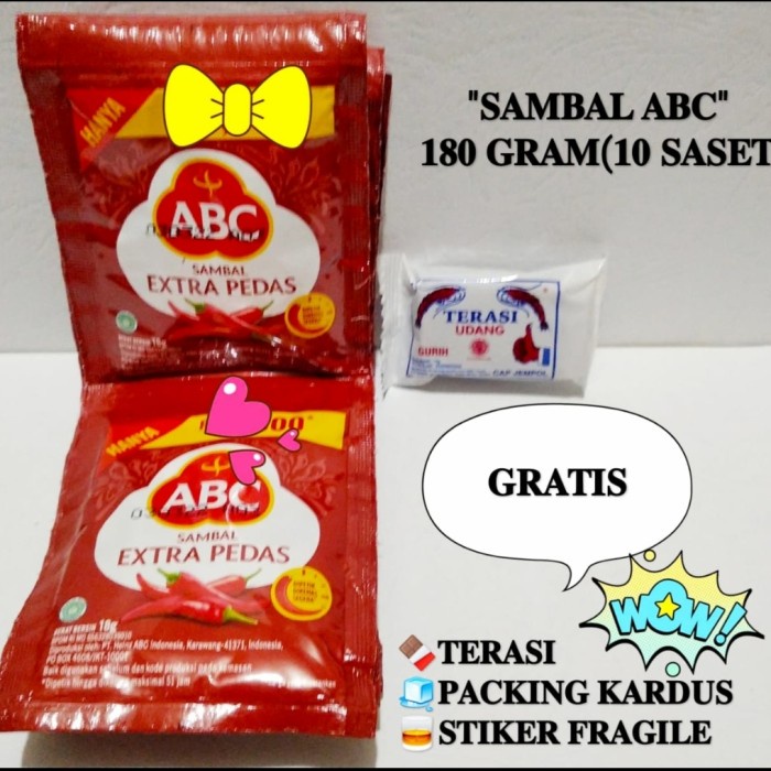 

PROMO Sambel ABC GRATIS terasi Khas Cirebon