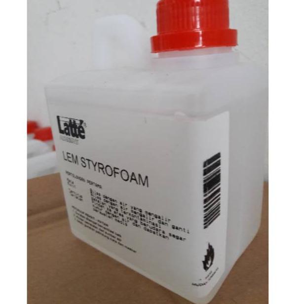 

[KODE PRODUK 6LV7A3977] Jual lem styrofoam cair LATTE UNITAC 500 gr untuk gabus prakarya