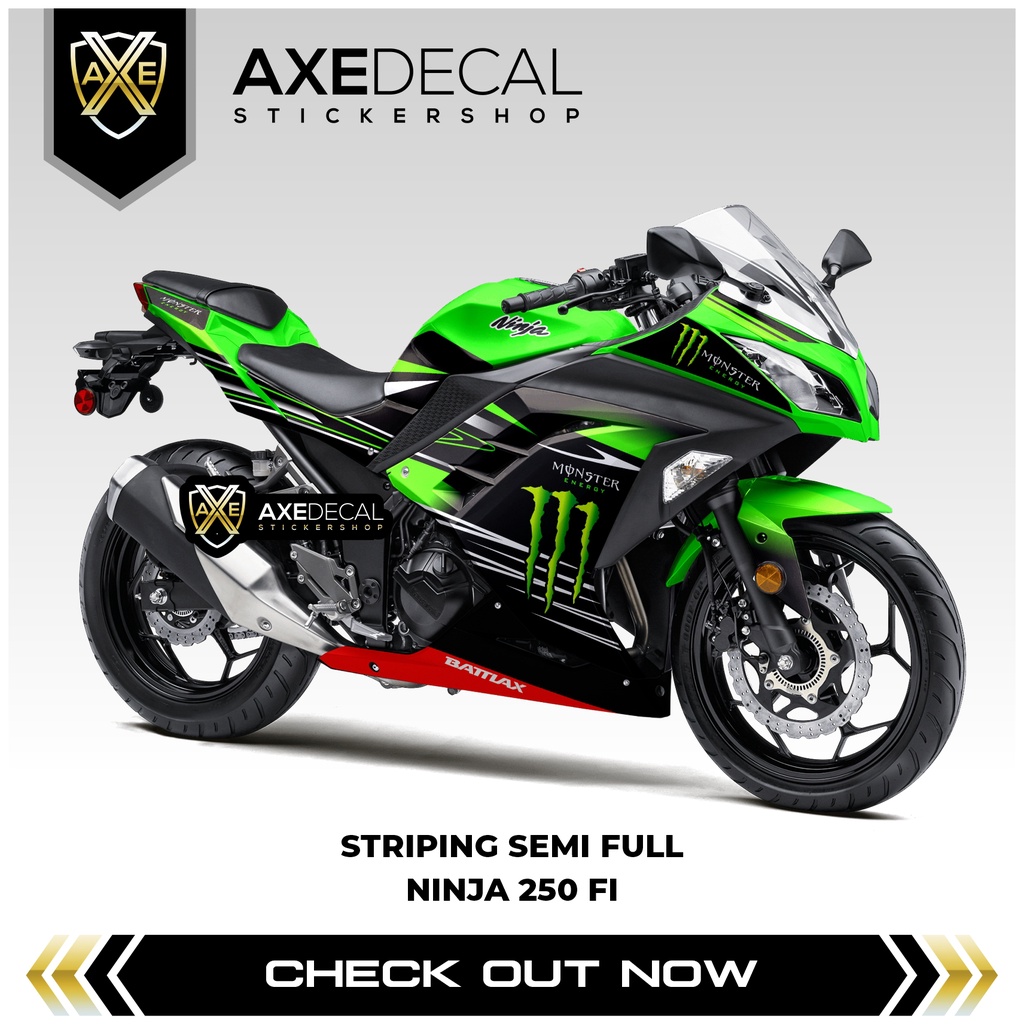 Jual Decal Striping Ninja Fi Me Stiker Motor Kawasaki Ninja Fi Desain Custom Shopee