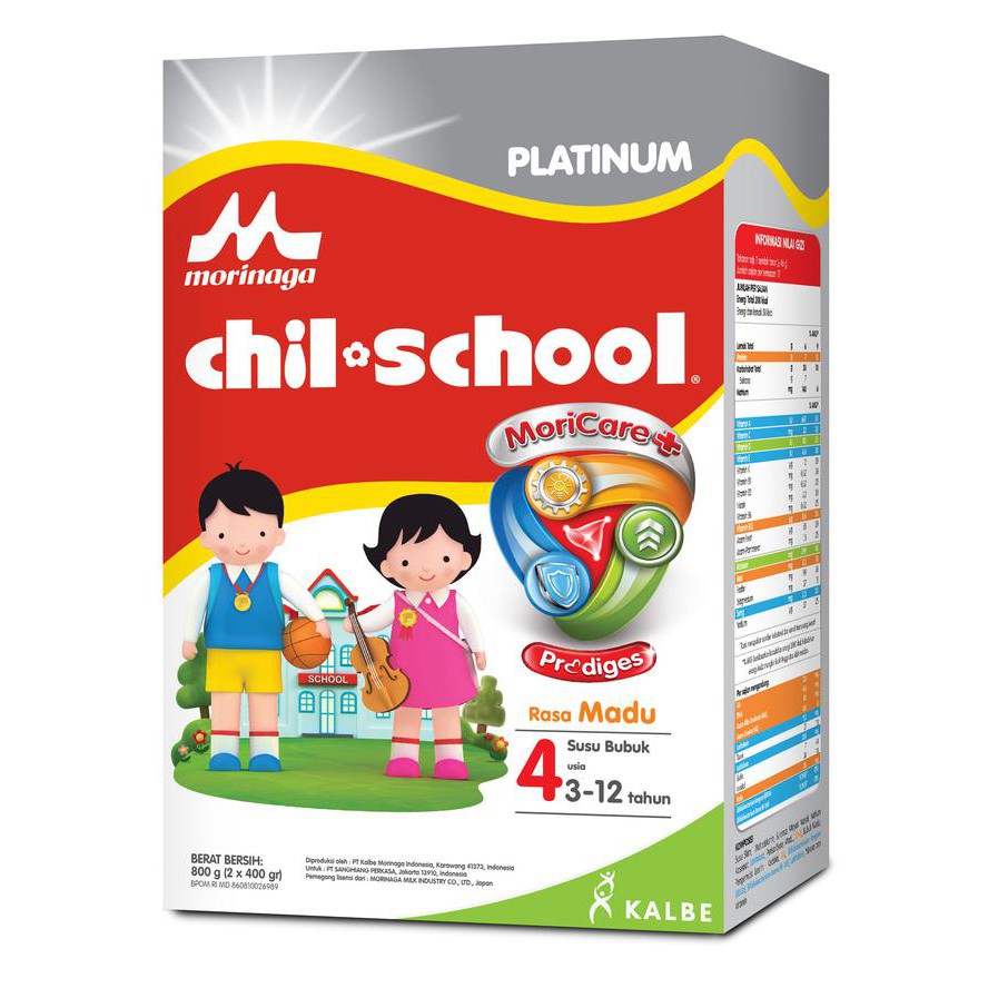 

Chil School Platinum Moricare+ Madu 2X400Gr .