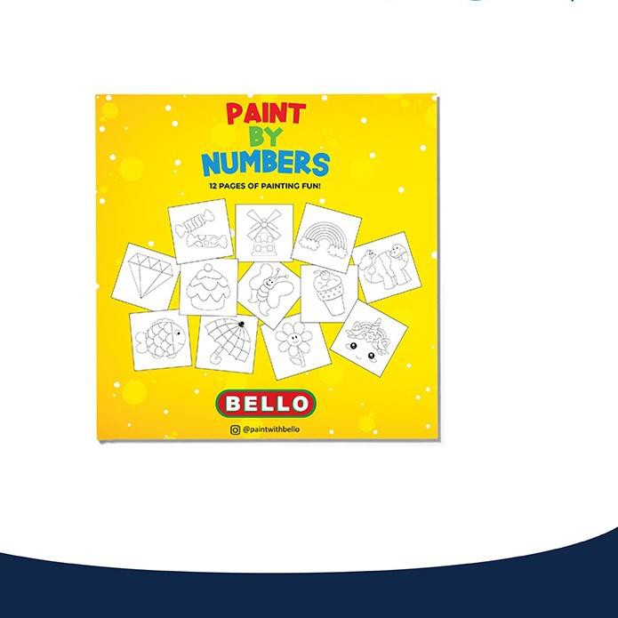

Premium! BELLO PAINT by NUMBERS - Buku Melukis Anak2 gratis KUAS dan CAT WASHABLE 7 WARNA