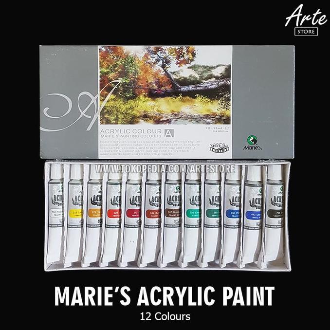 

Cat Acrylic MARIES 12 Warna