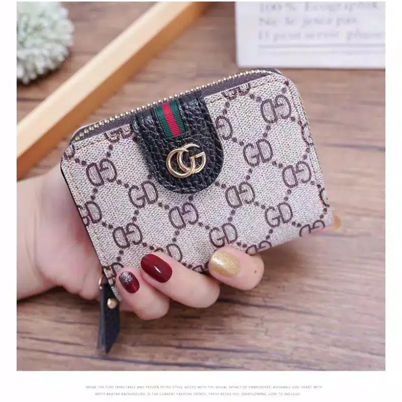 DOMPET WANITA MINI KC18 IMPORT MOTIF GD LIPAT MURAH ORIGINAL