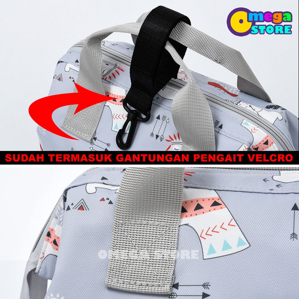 [O&amp;S] Tas Ransel Wanita Diaper Bag Tas Perlengkapan Bayi Mom&amp;Baby Bag Multi-Function Waterproof-OS231