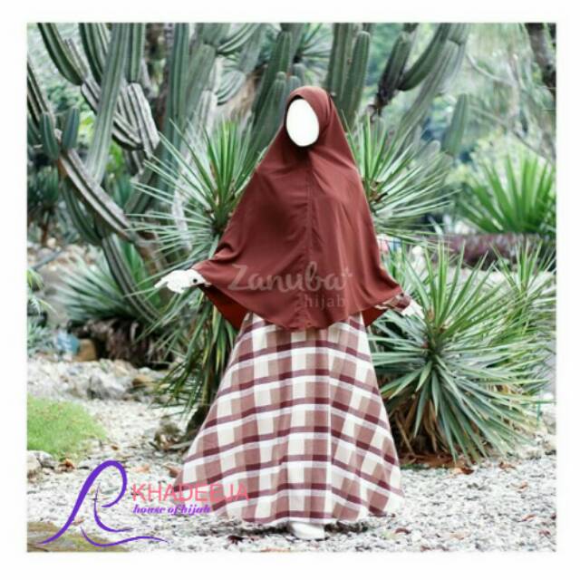Gamis Set Diamond Skin (GSDS) Tartan by Zanuba Hijab