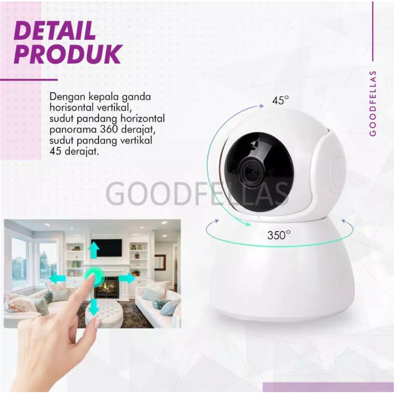 IP CAMERA CCTV V380 WIRELESS HD 720P CCTV KAMERA PENGINTAI VIDEO REKA