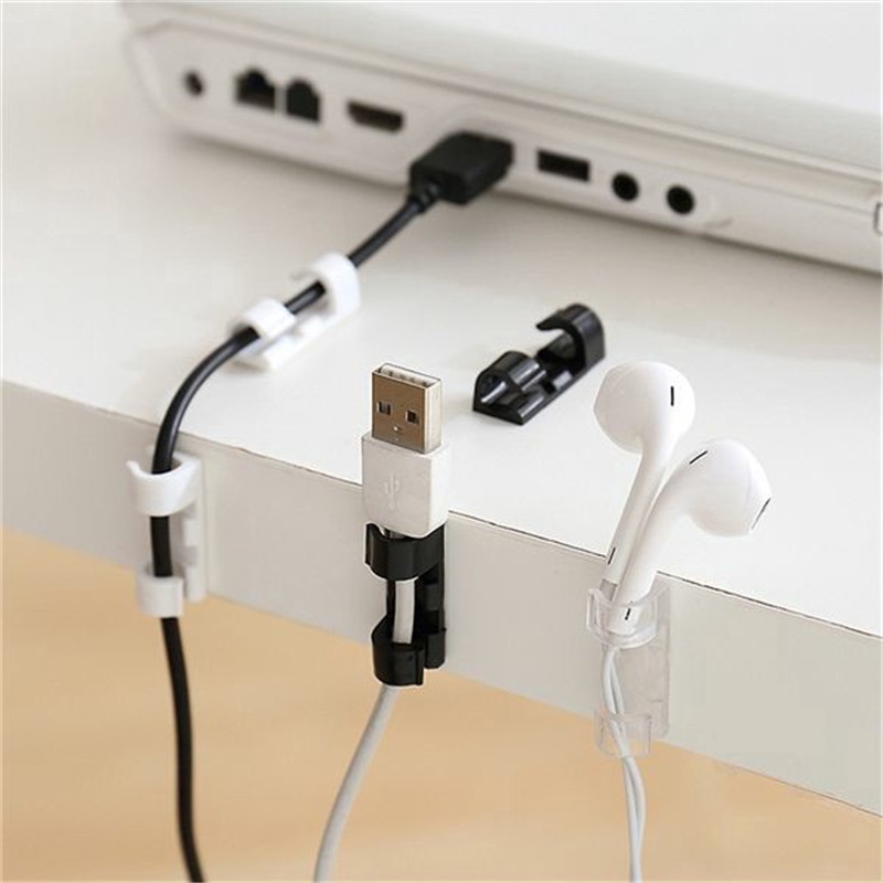 Adhesive Wire Cable Organizer Clip,Earphone Telephone Line Tie Charge Cable Fixer Management Holder