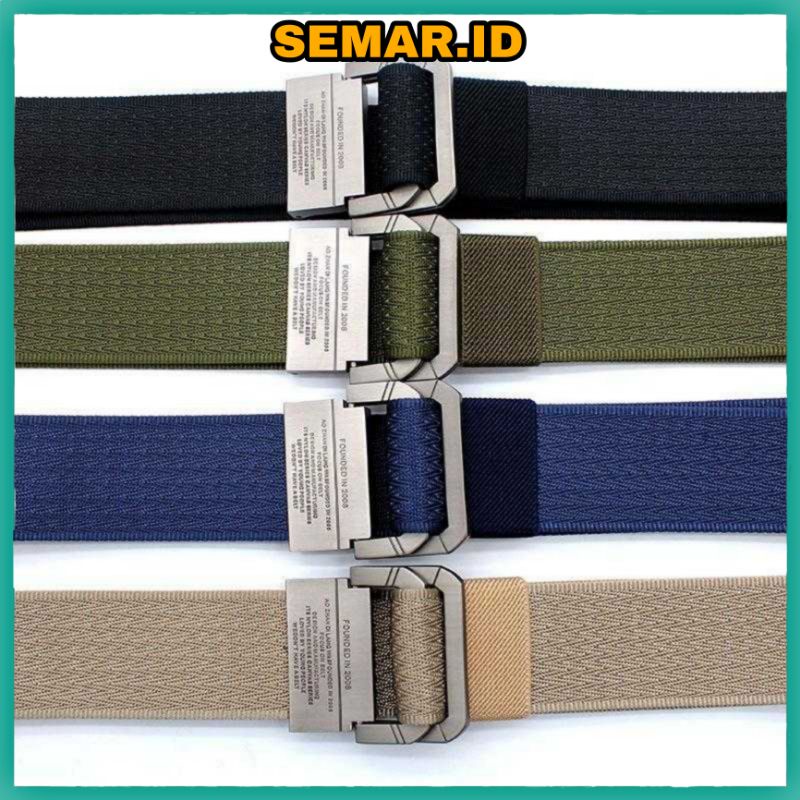 Tali Ikat Pinggang Pria Canvas Buckle Belt Military Sabuk Kanvas Gesper Pria